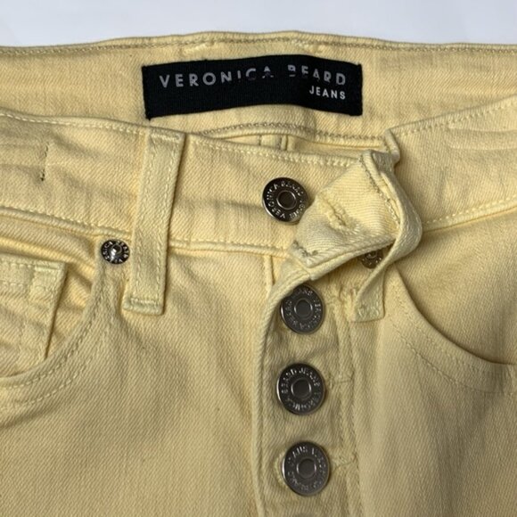 Veronica Beard Maera High-Rise Skinny Jeans in Mustard - Picture 10 of 12
